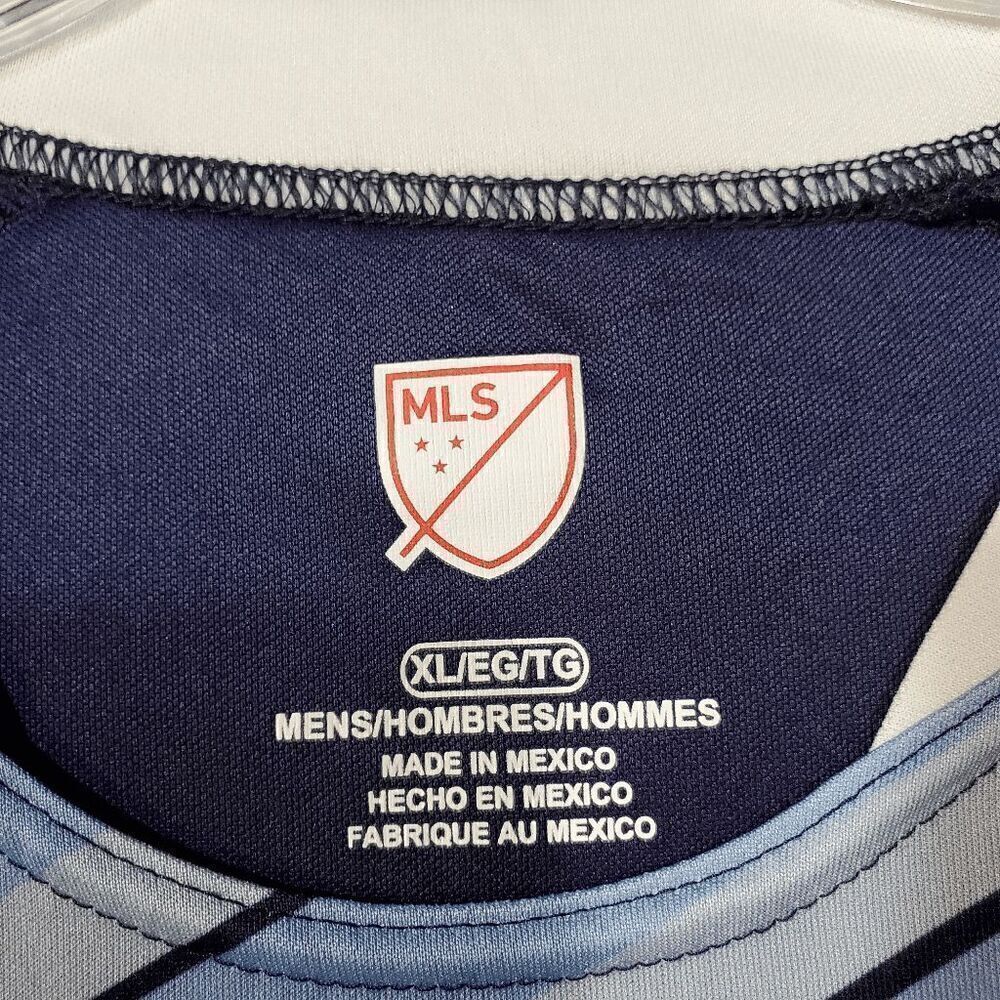 Sporting Kansas City Jersey Men XL Blue MLS Soccer Round Neck Pullover Vtg - Picture 2 of 7